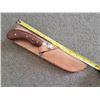 Image 1 : Handcrafted steel knife with handstitched leather case