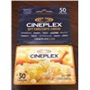 Image 1 : Cineplex movie gift card  $50.00