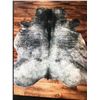 Image 1 : Large Cowhide Rug approx 36 sq feet  Color salt/pepper black