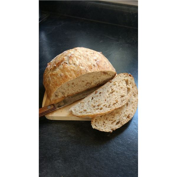One loaf homemade Artisan Bread -multi grain and seed