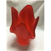Image 4 : Red Fused Glass Vase