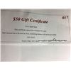 Image 1 : Leask Mart $50.00 Gift Certificate