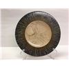 Image 1 : 8", lathe turned,maple wood, hand painted decorative edge ornamental plate
