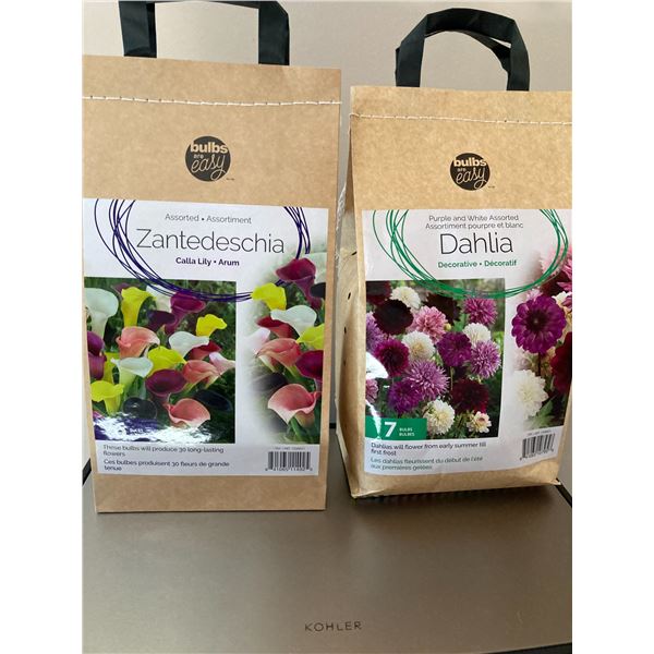 Dahlia and Calla Lily Bulbs