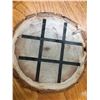 Image 3 : Wood slice with laser engraved tic-tac-toe game pattern and pieces
