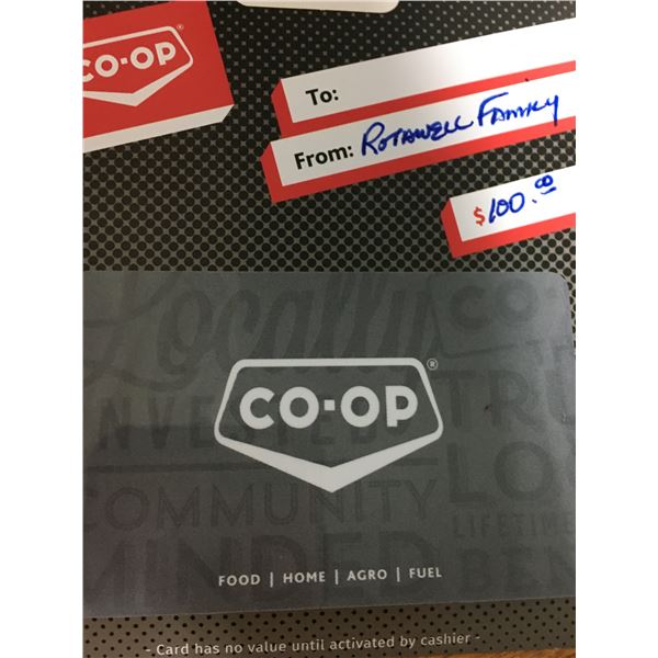 $100.00  Co-Op Gift Card