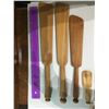 Image 2 : 3  handcrafted spurtles and a soft cheese spreader -various woods