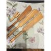 Image 3 : 3  handcrafted spurtles and a soft cheese spreader -various woods