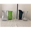 Image 1 : 4 glass vases