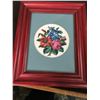 Image 1 : Framed hand done Petti Point  8.5 X11 "