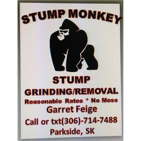 $100 Gift Certificate towards tree stump grinding