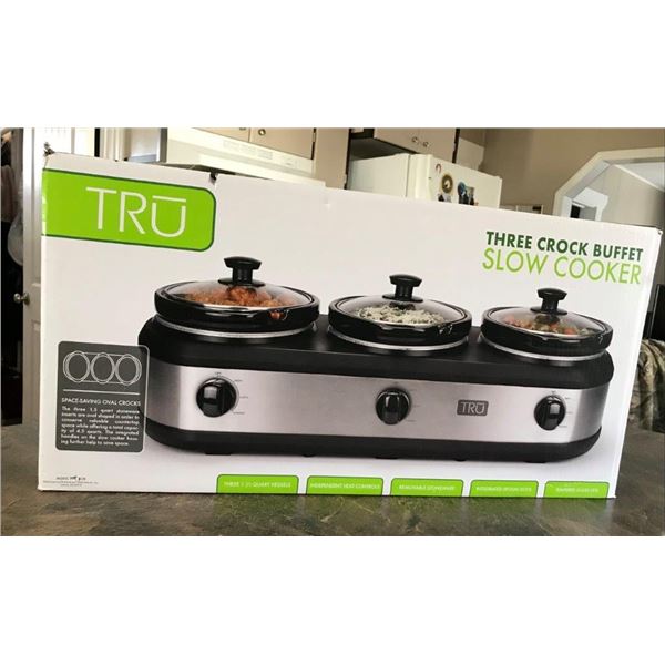 3 crock buffet slow cooker