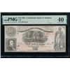 Image 1 : 1861 $10 T-30 Confederate PMG 40