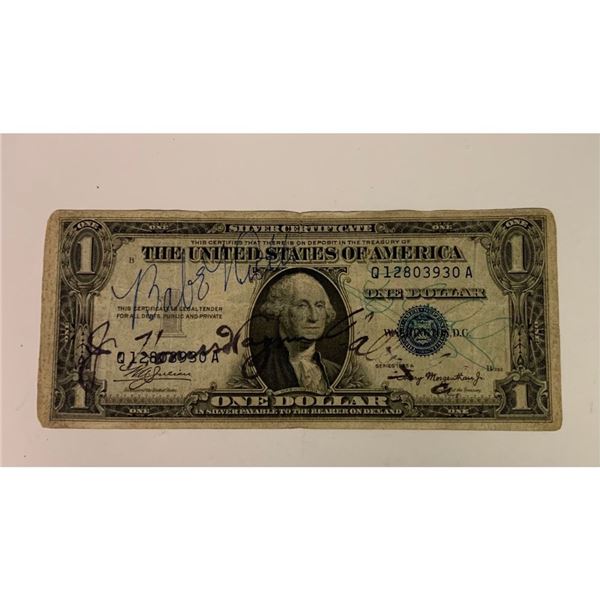 Signed Ty Cobb, Babe Ruth Honus Wagner Silver Certificate