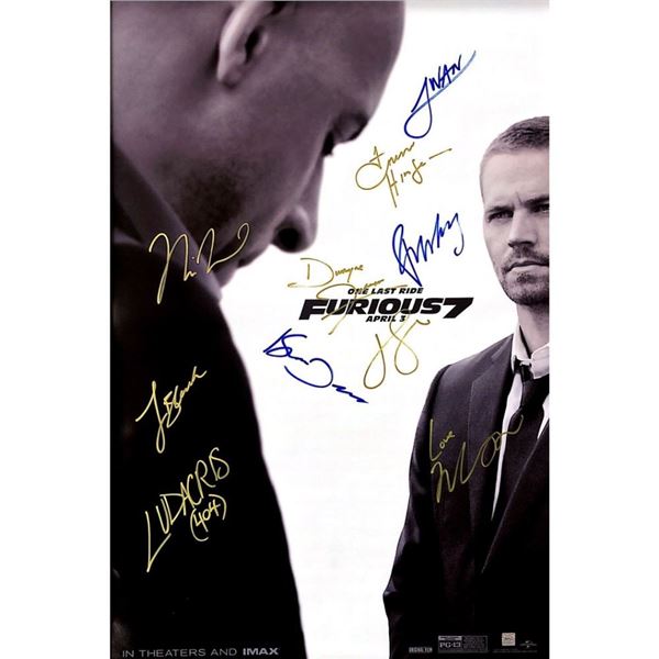 Signed Furious 7 Poster