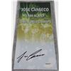 Image 2 : JOSE CANSECO SIGNED BASEBALL WORLD CHAMPION 14 INCH REPLICA SILVER TROPHY (SCHWARTZ)