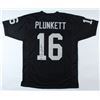 Image 1 : JIM PLUNKETT SIGNED BLACK CUSTOM FOOTBALL JERSEY (SCHWARTZ)