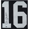 Image 2 : JIM PLUNKETT SIGNED BLACK CUSTOM FOOTBALL JERSEY (SCHWARTZ)