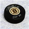 Image 1 : GERRY CHEEVERS BOSTON BRUINS AUTOGRAPHED LOGO PUCK W/"HOF 85" INSCRIPTION (COA)