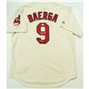 Image 1 : CARLOS BAERGA AUTOGRAPHED INDIANS CREAM MAJESTIC JERSEY W/"3 TIMES AS" (JSA)