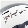 Image 2 : STEVE LARGENT SIGNED SEAHAWKS FLAT WHITE MATTE F.S. SPEED REPLICA HELMET W/HOF’95 (SCHWARTZ COA)