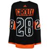 Image 2 : CLAUDE GIROUX FLYERS AUTOGRAPHED BLACK ALTERNATE ADIDAS AUTHENTIC JERSEY (FANATICS COA )