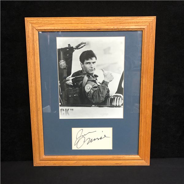 TOM CRUISE CUSTOM FRAMED PHOTO TOP GUN  MAVERICK  W/ AUTOGRAPHED CUT (COA)