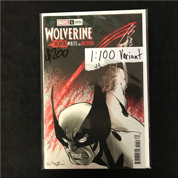 WOLVERINE #1 Black, White & Blood (MARVEL 1:100 VARIANT)