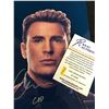 Image 2 : CHRIS EVANS AUTOGRAPHED "CAPTAIN AMERICA" PHOTO (REAL AUTHENTIC COA)