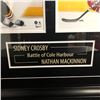 Image 2 : SIDNEY CROSBY & NATHAN MACKINNON DUAL-SIGNED PUCK FRAME (FRAMEWORTH COA)