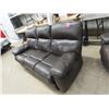 Image 5 : 3 Pc Leather Living Room Suite,  Reclining Couch Reclining Loveseat, &  Reclining Chair