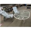 Image 1 : Patio Table & 2 Folding Patio Chairs w Cushions