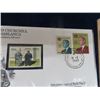 Image 13 : 2 ) 50th Anniversary WW II Commemorative Cover Collection 100 Pages of Historical Events w Stamps