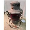 Image 3 : 2 Railway Lanterns w Red Glass - Embossed CNR