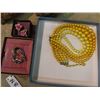 Image 3 : Necklace, Brooch, Earrings & 2 Fancy Brass & Glass Jewellery Boxes