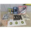 Image 1 : Beatles Collection - Vintage 60's Badge, LP's , 45's & Lennon Figurine, Signs & Collector Cards
