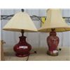 Image 2 : Hanging Lamp w Milk Glass Shade & 2 Vintage Lamps
