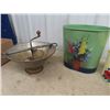 Image 3 : Retro Cannister Set & Garbage Can Plus VIntage Dough Maker