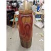 Image 1 : Wooden Carved Viking - 4' Tall Approx 12" Rd