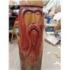 Image 2 : Wooden Carved Viking - 4' Tall Approx 12" Rd