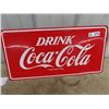 Image 1 : Metal Embossed Coca Cola  Sign 12" x 24"