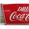 Image 2 : Metal Embossed Coca Cola  Sign 12" x 24"