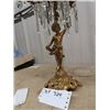 Image 2 : Metal Figurine Candle Holder w Prisms 27" T