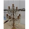 Image 3 : Metal Figurine Candle Holder w Prisms 27" T