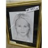 Image 4 : 3 Framed Sketches 1) Grace Kelly 1) Paul Newman & 1) Jewel (Singer)