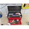 Image 1 : Metal Tool Box w Tools, Sockets, Allan Wrenches Vise Grips, Tin Snips, Wrenches & Screwdrivers