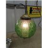 Image 2 : Retro Swag Lamp & Art Glass Centerpiece