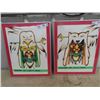 Image 1 : 2 Native Art Originals By Edwin Bear- Both are 20" X 16"