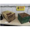 Image 2 : 2 Wooden Crates & Metal Box