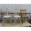 Image 1 : 3 Wooden Chairs - 2 Matching